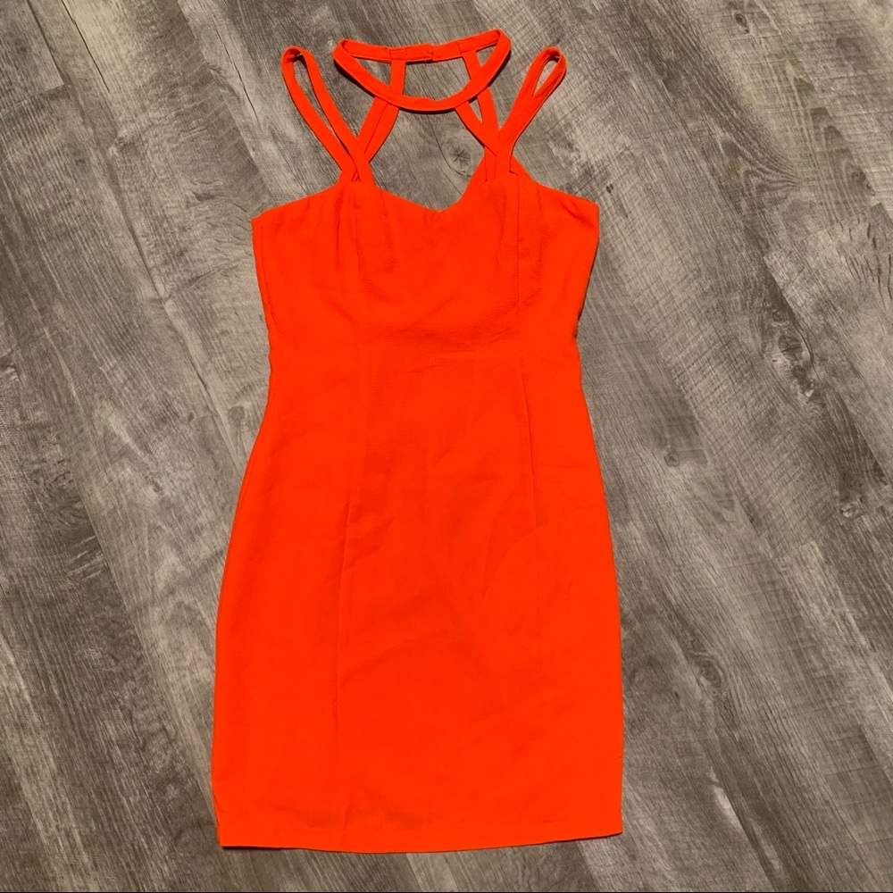 NWT! Orange Strappy Mini Dress